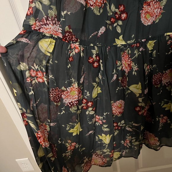 SOLD Anthropologie Fall Floral Maxi Dress XL - Picture 4 of 5